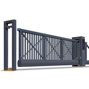 Shengshichanglong Wrought Iron Automatic <b>Swing</b> Retractable Cantilever Driveway Gate for Houses and Warehouses - Product Image 1