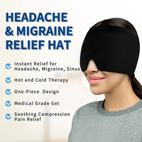 Soulagement de la migraine Gel Ice Cap Réutilisable Refroidissement Maux de tête Pack de glace pour la tension Stress Hangover Puffy Eyes Soft Cold Therapy HeadWrap