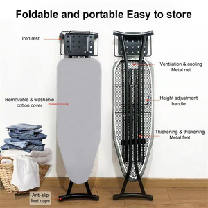 Modern Foldable Standing Ironing Board Saving Space Large Portable Ironing Board Metal Top Ironing Board for Home - Product Image 5