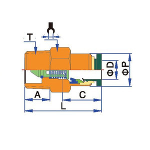 Nbpt Kiểm Tra Van Nam SPC One Touch Đẩy Để Kết Nối Phù Hợp Nam Kiểm Tra Van - Product Image 4