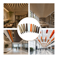 Système de plafond métallique en aluminium de haute qualité, profil linéaire en forme de U, revêtement PVDF, pour salle d'exposition