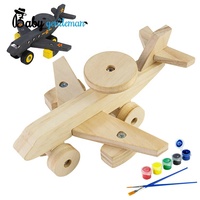 Vente chaude Assemblage Modèle Artisanat Peinture Hélicoptère En Bois Jouet Pour Enfants Z03171A
