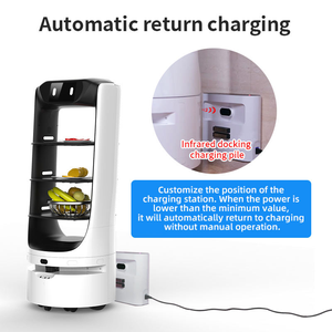 Robot de Servicio Inteligente con Evitación Automática de Obstáculos, Robot de Entrega de Alimentos de 3 Bandejas para Restaurantes y Cafeterías 4S - Product Image 5