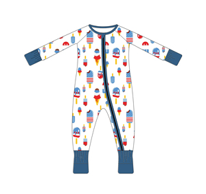 Romper de Bambú para Bebé con Patrón de Fuegos Artificiales Coloridos para Bebés y Niños Pequeños - Product Image 4