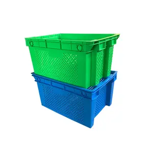 Plastic Turnover Basket Multi-colorful Plastic Turnover Basket For Vegetable And Fruit