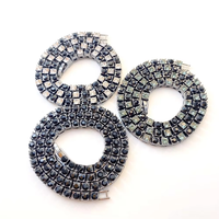 Alliage glacé sur mesure en usine et strass Hip Hop 5mm largeur collier à chaîne de tennis à une rangée