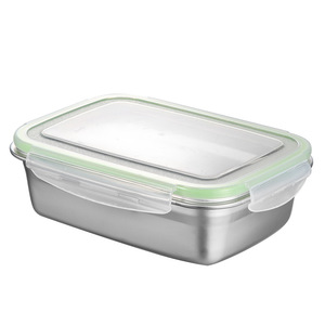 Boîte de conservation alimentaire en acier inoxydable 304, carrée, avec couvercle hermétique, boîte à lunch de voyage - Product Image 3