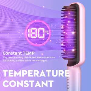 Pinceau lisseur ionique multifonction Lisseur de <span class=keywords><strong>cheveux</strong></span> léger Peigne chaud pour coiffer à la maison - Product Image 4