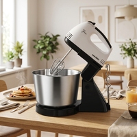 Batteur à œufs électrique moderne à prix abordable pour la cuisine avec accessoires de bol mélangeur