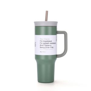 Custom 40Oz Stainless Steel Large Capacity Vacuum Insulated Travel <b>Thermos</b> Tumbler Mug Straw Drop-Resistant Modern Minimalist - Product Image 6