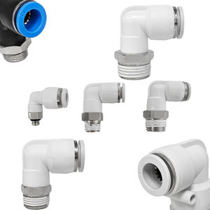 Conector Neumático en Codo de la Serie PL, Conexión Rápida, PL8-02/4-M5/6-01/10-03 - Product Image 5