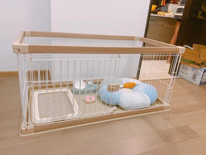 Jaula para Perros de Madera y Metal de Alta Calidad, Duradera, Portátil, para Interiores, Valla para Mascotas, Perros y Conejos - Product Image 4