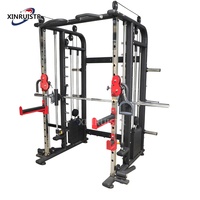 Machine Smith multifonctionnelle tout-en-un pour la maison, équipement de gym avec crossover de câbles, rack de musculation et rack à squats robuste