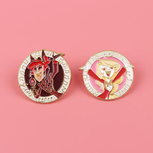 Épingles Sming, best-seller, épingles en émail doux sur le thème de l'anime Hazbin <span class=keywords><strong>Hotel</strong></span>, princesse de l'enfer, dessin animé mignon, épingles à revers Alastor - Product Image 1