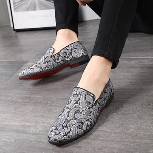 High-end Italian Style Men's Genuine Leather Oxford Handmade Wedding <b>Shoes</b> Slip-On Closure Autumn Light Embroidered Camouflage - Product Image 6