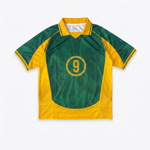 Maillot de football personnalisé en gros avec col, impression numérique, polyester respirant, unisexe, pour équipes sportives et clubs - Product Image 1