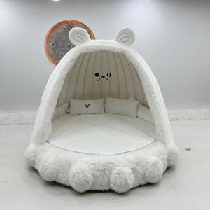 Modernes Umwandelbares Vollgröße-Samtbett Komfortables Kinderbett Niedliches Tierdesign für Kleine Mädchen Monster-Thema Baumhaus - Product Image 4