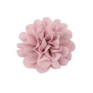 2024新款真丝雪纺玫瑰花12厘米大面料特价派对装饰用彩色人造缎花