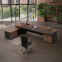 Bureau de luxe moderne en forme de L pour le patron Mobilier de bureau exécutif pour le gestionnaire de l'ordinateur de luxe