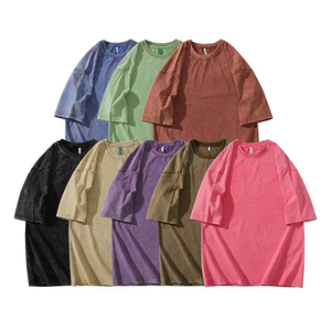 Camiseta de Algodón Lavado Suave y Resistente, Unisex, Holgada, Talla Grande, Venta al por Mayor de Fábrica, Logotipo Personalizado, Regalos Promocionales Publicitarios - Product Image 2
