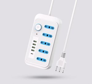 Multipresa 220 Volt con 5 Prese e 4 Porte USB, Prolunga Retrattile con Porta Type-C, Prese per <span class=keywords><strong>Bagno</strong></span> - Product Image 5