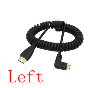 Có Thể Thu Vào Mùa Xuân Dây Mạ Vàng Cắm Phẳng Màn Hình HD 1.4V 3D Mini <span class=keywords><strong>HDMI</strong></span> To <span class=keywords><strong>HDMI</strong></span> Cable Đối Với Nikon Canon máy Ảnh ONDA V116w TV - Product Image 2