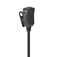 UAYESOK d-shape Earpiece lembut kait telinga Kit dengan Mic PTT Walkie Talkie Headphone colokan 2-Pin dengan kabel melingkar