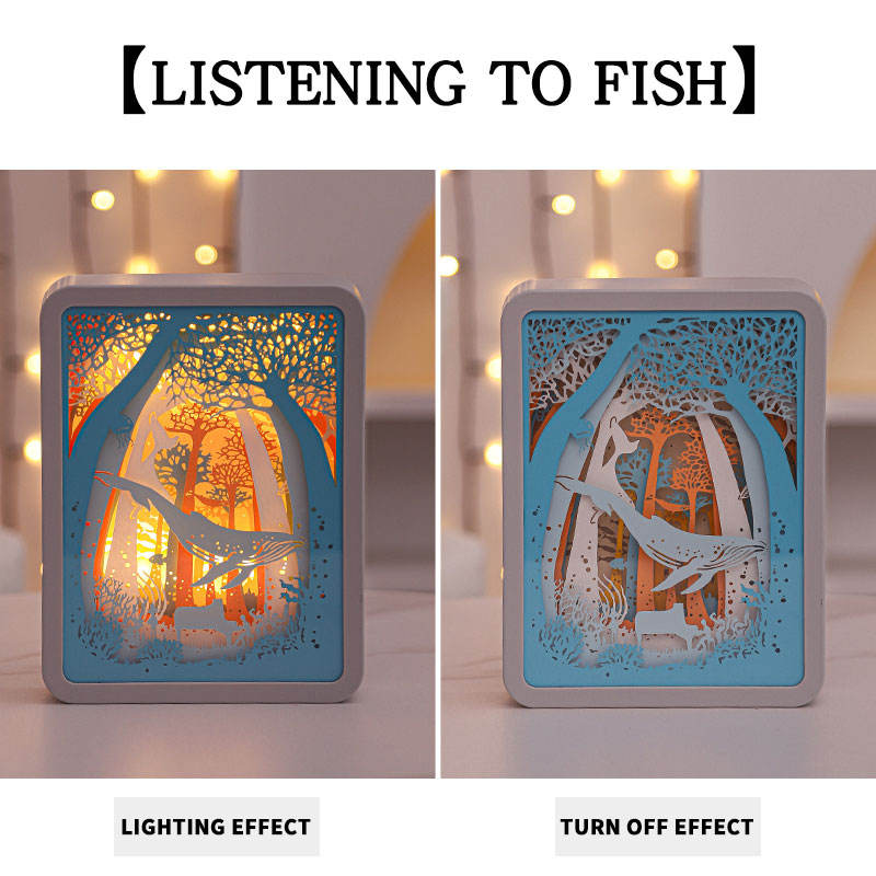 Escucha el papel de colores del pez.