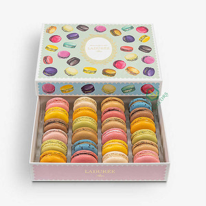 Cheap Customized Luxury Black Gift Food Biscuit Macaroon Packing Box Sweet Cookie Packaging Paper Macaron Box