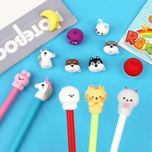 Dibujos animados Gel estudiante lindo lápiz cubierta pequeño Animal Luna pluma Accesorios - Product Image 1