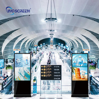 INGSCREEN, pantalla de publicidad LCD para interiores de pie, pantallas interactivas táctiles, soporte de quiosco AD, máquina de publicidad Digital