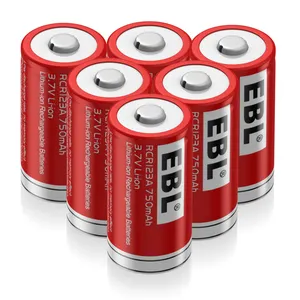 16340 750mAh EBL रिचार्जेबल बैटरी 3.7V लिथियम-आयन बैटरी पैक