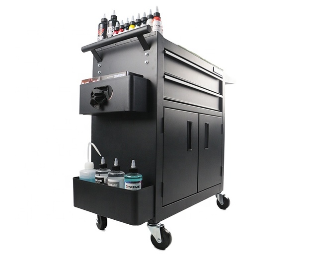 Tattoo Work Station Multifunction Stainless Steel Tattoo Station Desk Studio Tattoo Work Table