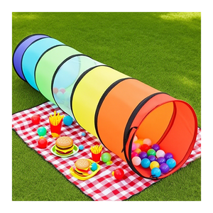 Nuova uscita al coperto gioco colorato <span class=keywords><strong>arcobaleno</strong></span> sensoriale bambini giocano a strisciare per <span class=keywords><strong>tenda</strong></span> Tunnel One Touch pieghevole Pop-up giocattolo per neonati - Product Image 1