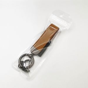 Custom Personalize Logo Anti-Lost <b>Car</b> Leather Keychain with Buckle <b>Ring</b> PU Leather Carabiner Keyring <b>Key</b> Fob Metal Stamped Blank - Product Image 4