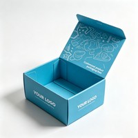 Boîte en carton pliable personnalisée pour l'expédition de vêtements et de cadeaux, emballage écologique avec logo
