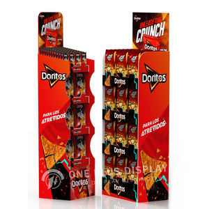 Özel Promosyon Modern Katlanabilir Karton 3 Raflı Ayaklı Özelleştirilmiş Boyutlu Dış Mekan Kullanımı Gıda Teşhir Standı Çikolatalar - Product Image 3