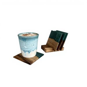Artistic Luxury <b>Square</b> Resin Eco-Friendly Non-Toxic <b>Adjustable</b> Lightweight Coaster Decor - Product Image 1