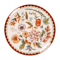 Service de vaisselle en porcelaine de style campagnard français, assiettes vintage à motifs floraux, compatibles micro-ondes, pour hôtels, restaurants et mariages