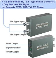 Convertisseur SYONG SDI vers HDMI avec sortie SDI en boucle, convertisseur vidéo audio HD-SDI/3G-SDI/SD-SDI vers HDMI 1080p, adaptateur BNC vers HDMI