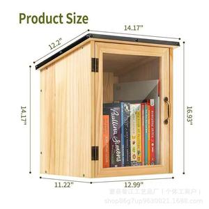 Caja de almacenamiento de libros de madera para exteriores, buzón de patio montado en la pared, organizador de postales, almacenamiento de periódicos, documentos y libros. - Product Image 1