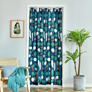 Desain Mewah Produsen Langsung Tirai Pintu Modern Bermotif Bunga, Isolasi Termal Semua Musim, Blackout 100% Poliester, Dapat Disesuaikan - Product Image 4