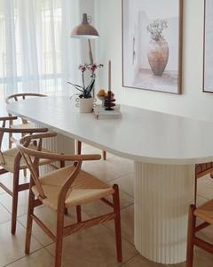 2024 New Design Luxury Cheap Price Accent Home Rectangular Concrete Furniture Restaurant Kitchen <strong>Marble</strong> <strong>Top</strong> Dining <strong>Table</strong> - Product Image 6