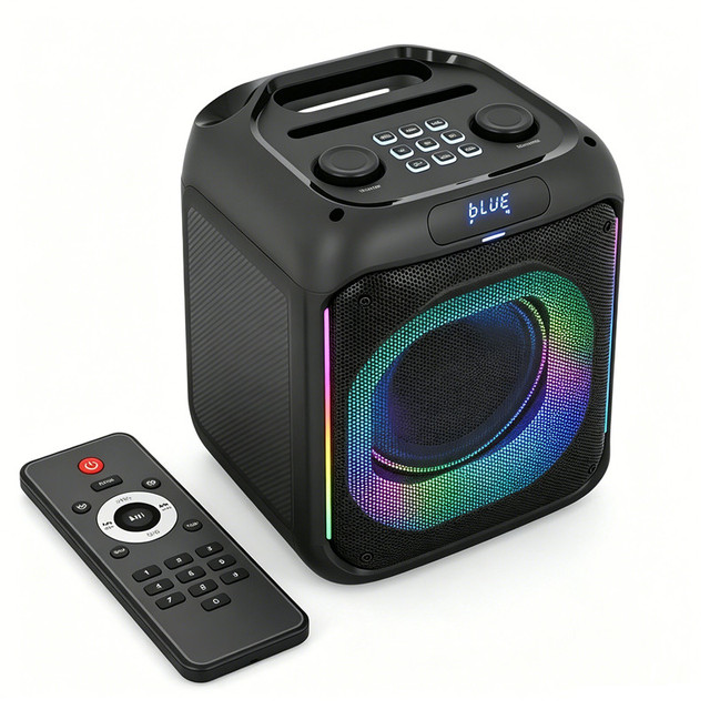 Mini Indoor Outdoor 8 Inch BT Speaker Wireless Speaker BT 5.1 Loud  Audio Stage Karaoke Speaker