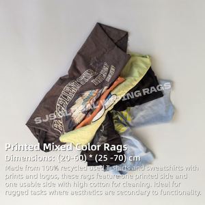 Trapos de Limpieza Industriales de Algodón Puro, Trapos de Algodón de Colores Variados, Trapos de Camisetas Recortadas para Limpieza - Product Image 2