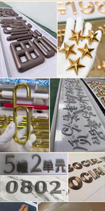 Letras de PVC para Pared con Acabado Tridimensional y Pintura Horneada, Imitación de Metal, Precio de Fábrica - Product Image 6