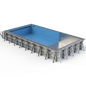Piscina Móvil de Acero Inoxidable OEM, Desmontable, de Rápido Desmontaje, con Estructura de Acero Resistente, para Uso Temporal en Villas y Hoteles - Product Image 5