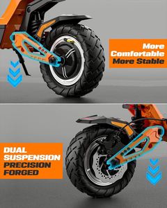 Jgh สกู๊ตเตอร์ไฟฟ้าอัลตร้า X5 3200วัตต์มอเตอร์45MPH ถอดได้ IPX5แบตเตอรี่กันน้ำอัพเกรดใหม่สหรัฐอเมริกาคลังสินค้า - Product Image 4