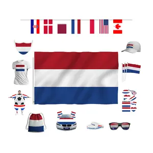 Hollanda dünya futbol parti malzemeleri Euro hayranları ürünleri cheer sahne eşarp dize bayrak taşıyıcı halka kaput seti şişme takım
