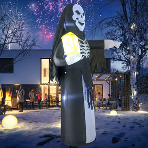 Fantasma Gigante Inflable de Halloween de 7.8 pies con Luces LED, Decoración Exterior de Gran Venta, Material Ecológico e Impermeable - Product Image 2